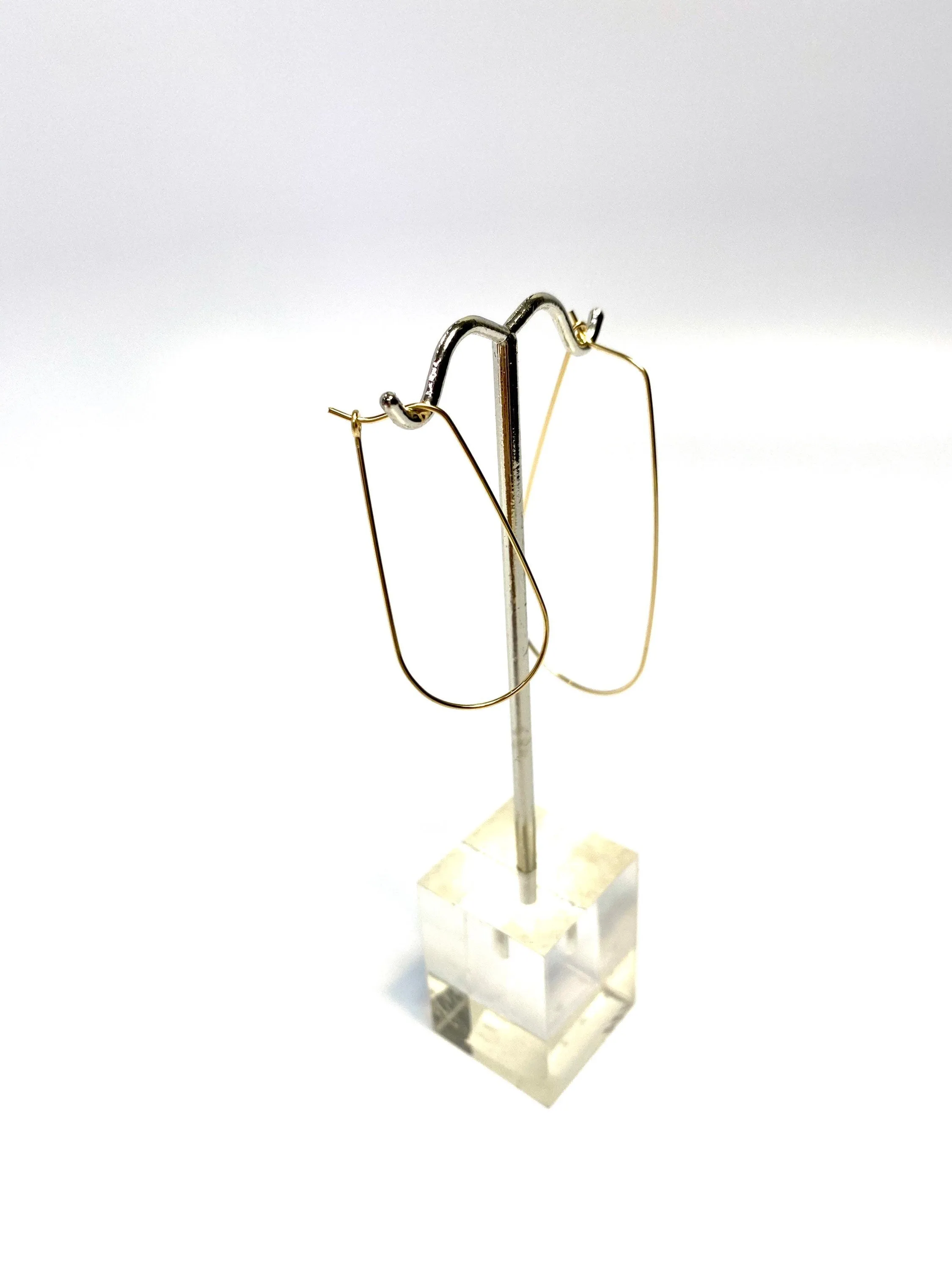 Gorgeous Teardrop Beading Hoops,14K gold filled(14KGF) 17MM X 40MM, 23MM X 60MM