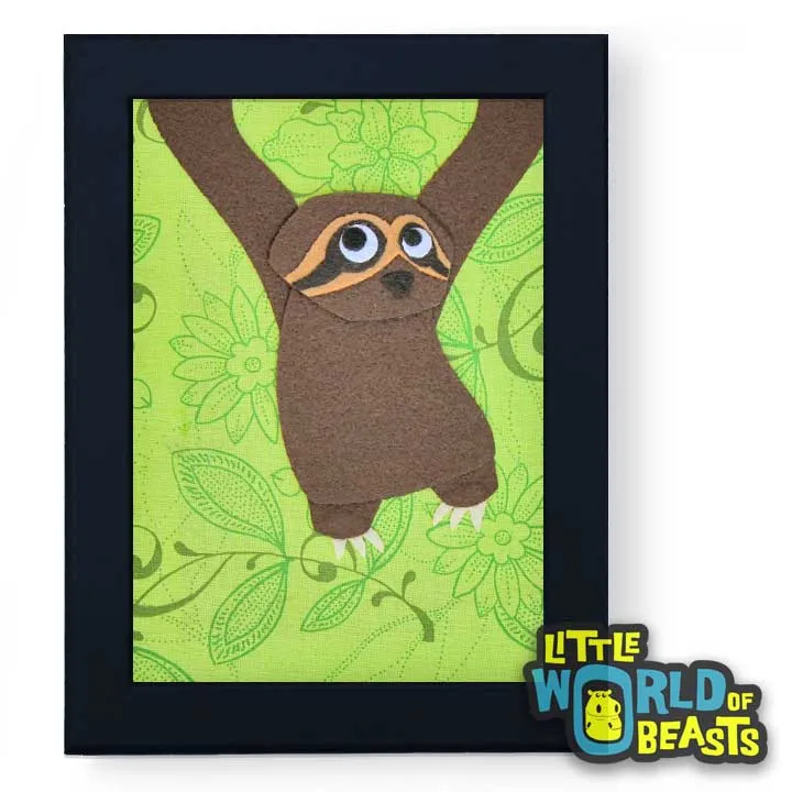 Gracie the Sloth Framed