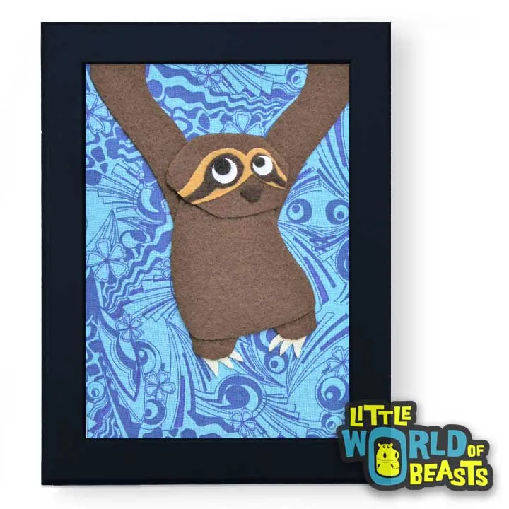 Gracie the Sloth Framed