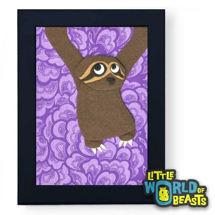 Gracie the Sloth Framed