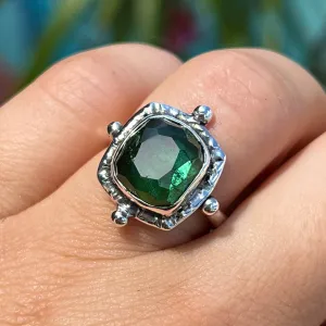 Green Tourmaline Ring- Sz 8