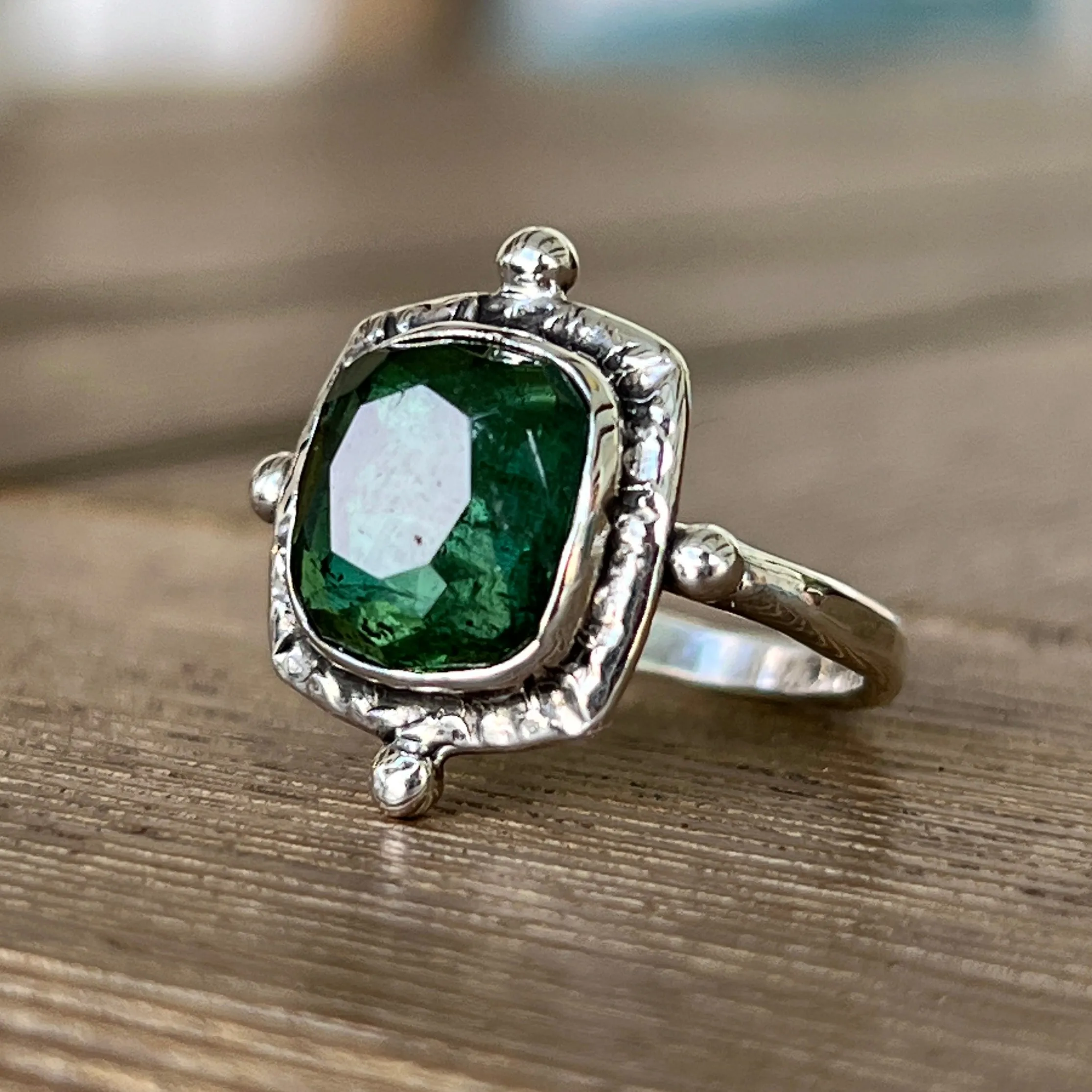 Green Tourmaline Ring- Sz 8