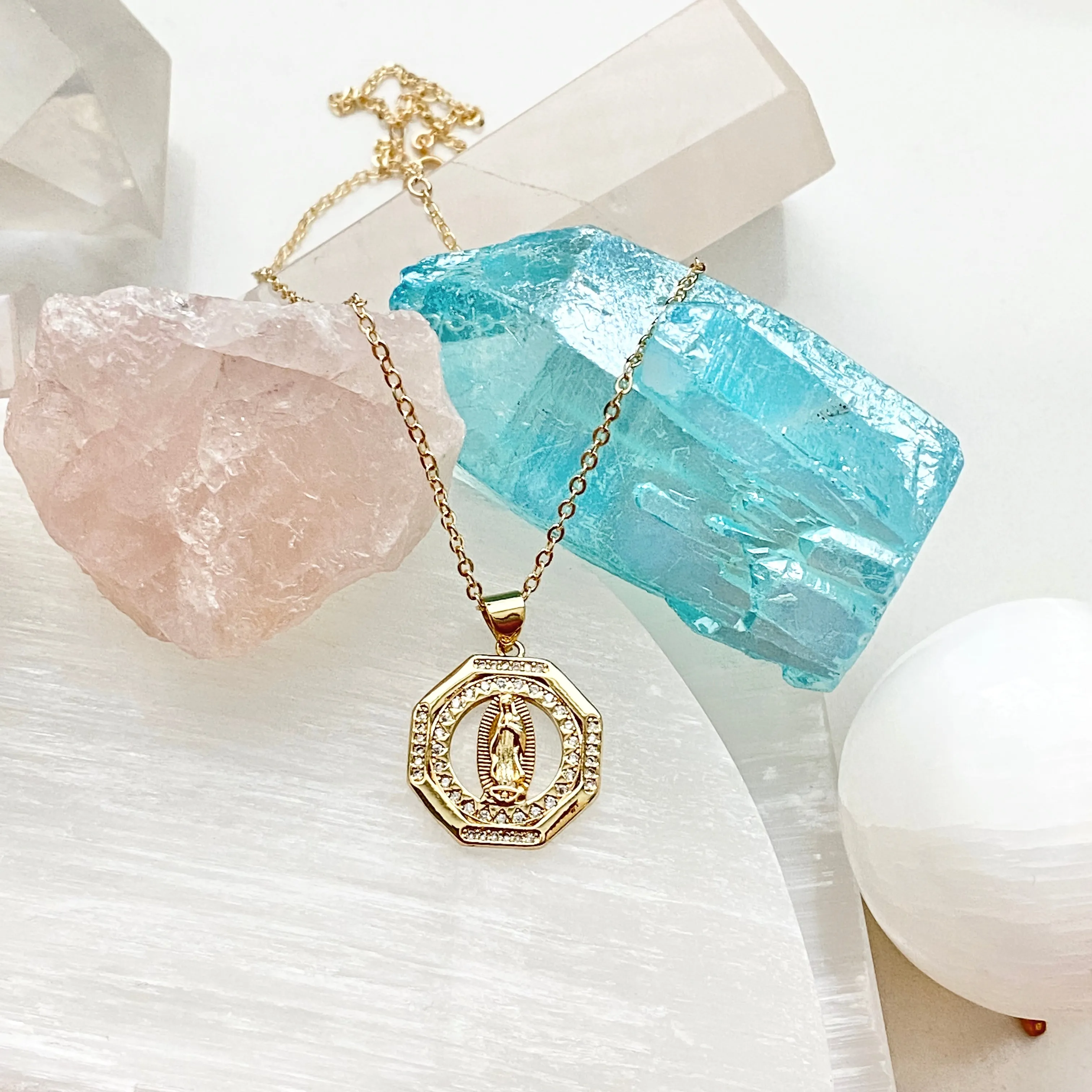 Hail Mary Cubic Zirconia Necklace