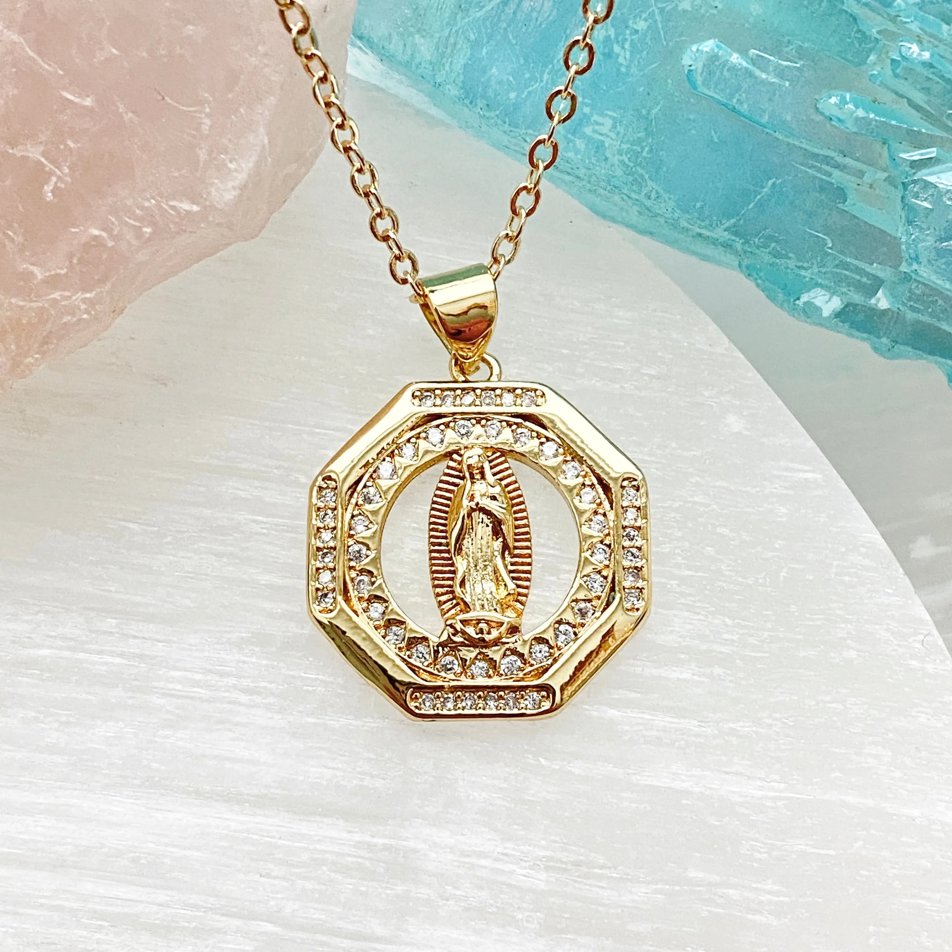 Hail Mary Cubic Zirconia Necklace