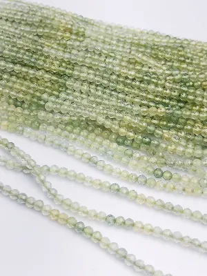 HALF OFF SALE - Prehnite Gemstone Beads, Full Strand, Semi Precious Gemstone, 13"