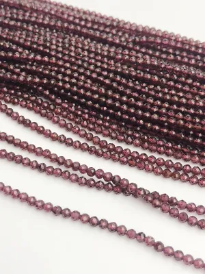 HALF OFF SALE - Rhodolite Garnet Gemstone Beads, Full Strand, Semi Precious Gemstone, 13"