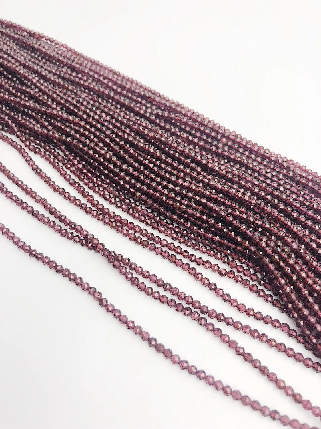 HALF OFF SALE - Rhodolite Garnet Gemstone Beads, Full Strand, Semi Precious Gemstone, 13"