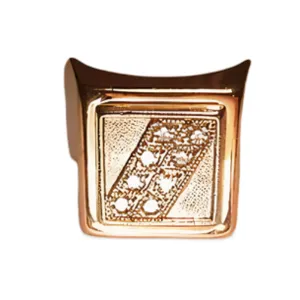 Handsome Estate 14K Pink Rose Gold Diamond Mens Ring