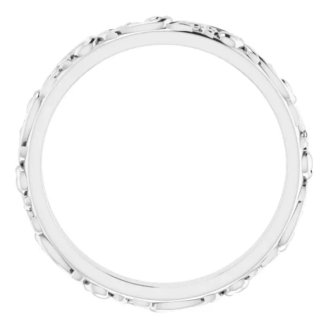 HAWAIIAN WEDDING BANDS WITH SCROLL & MAILE LEAF DESIGN (2.5 MM DOME STYLE)