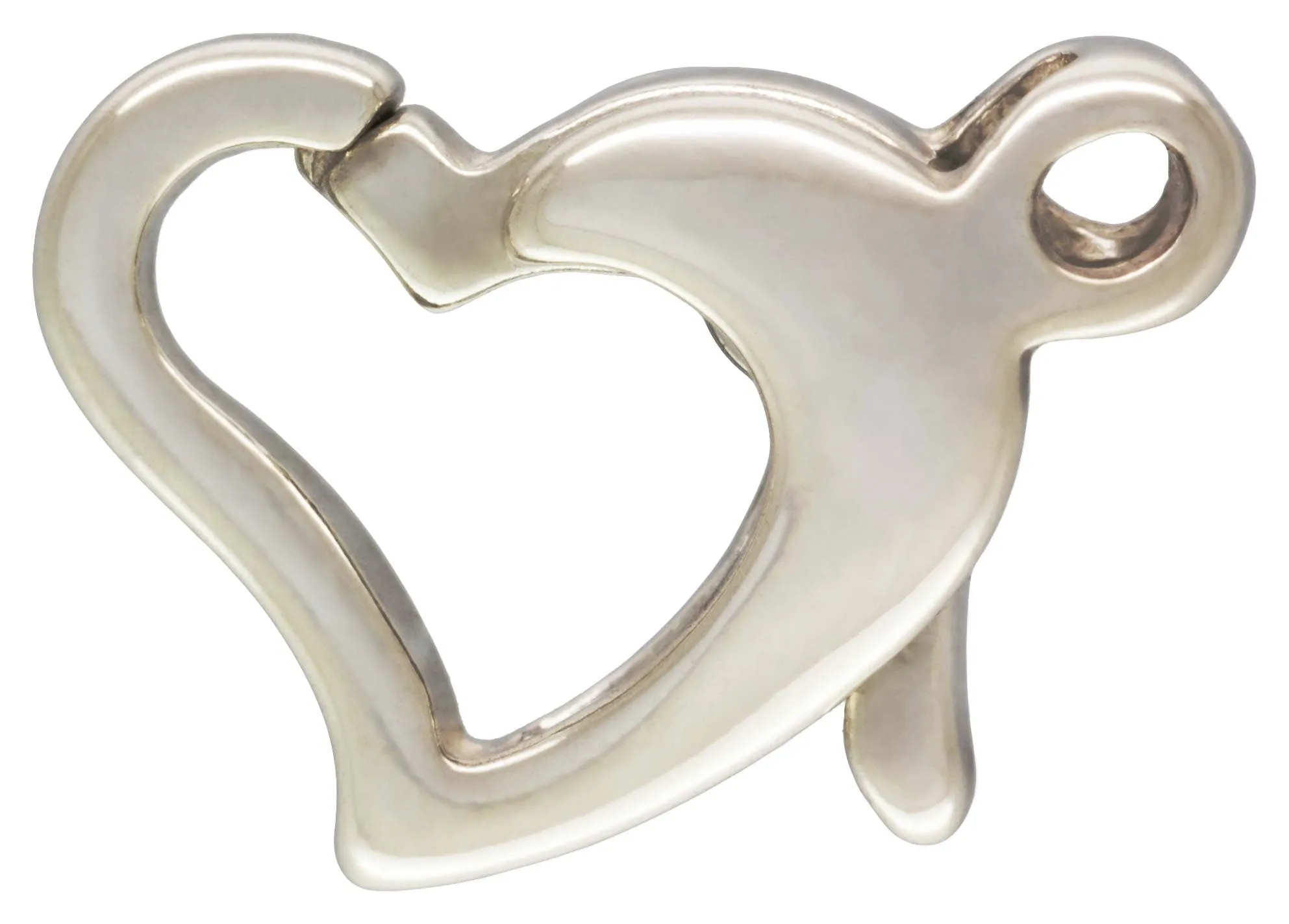 Heart Cast Clasp (9.5x8.0mm), Sterling Silver. #5002070