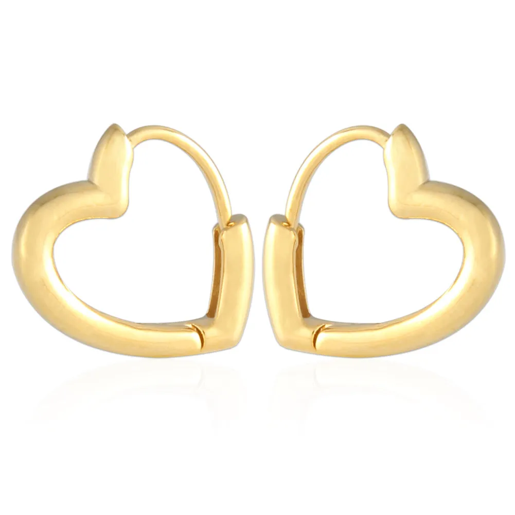 Heart Shape Huggie Hoop Earrings