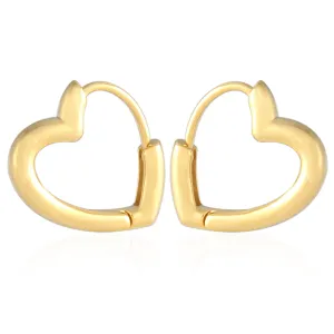 Heart Shape Huggie Hoop Earrings