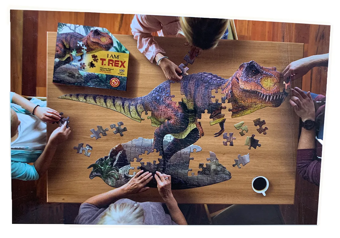I AM™ T. REX Dinosaur Shaped Jigsaw Puzzle 100 Pieces