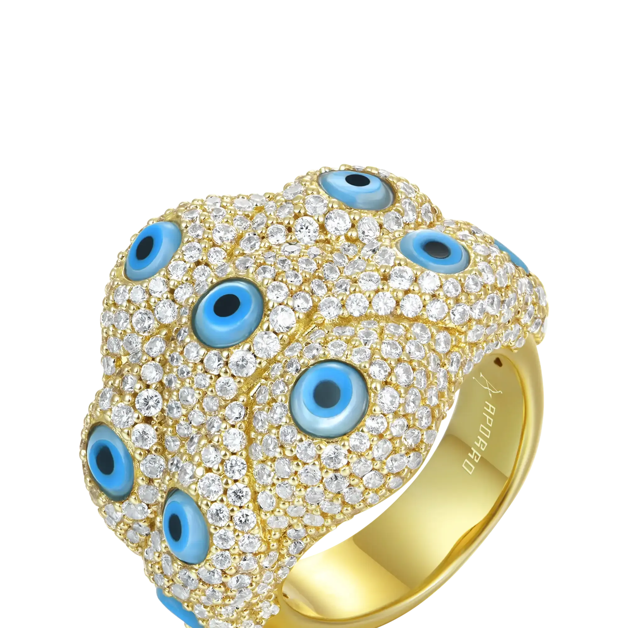 Iced Nazar Aegis Ring - Large