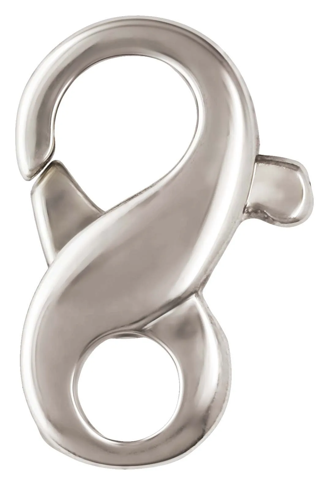 Infinity Clasp (7.0x13.0mm), Sterling Silver. Made in USA. #5002084