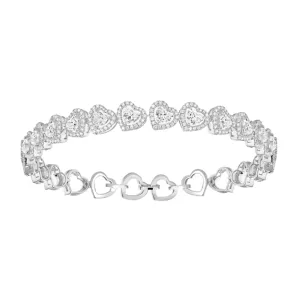 Joy Cœur 18K White Gold Multi Rivière Pavé Diamond Bracelet