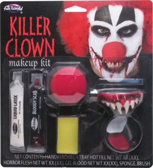 Killer Clown Make Up Kit  Costume Accessories