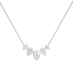 LAB GROWN Pear Shaped Graduating Diamond Pendant