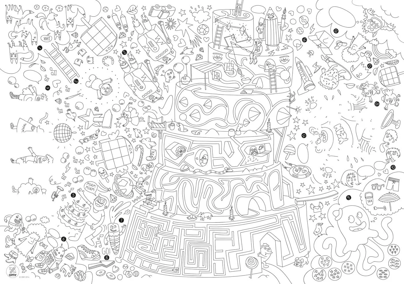 Large Coloring Poster - Playmat