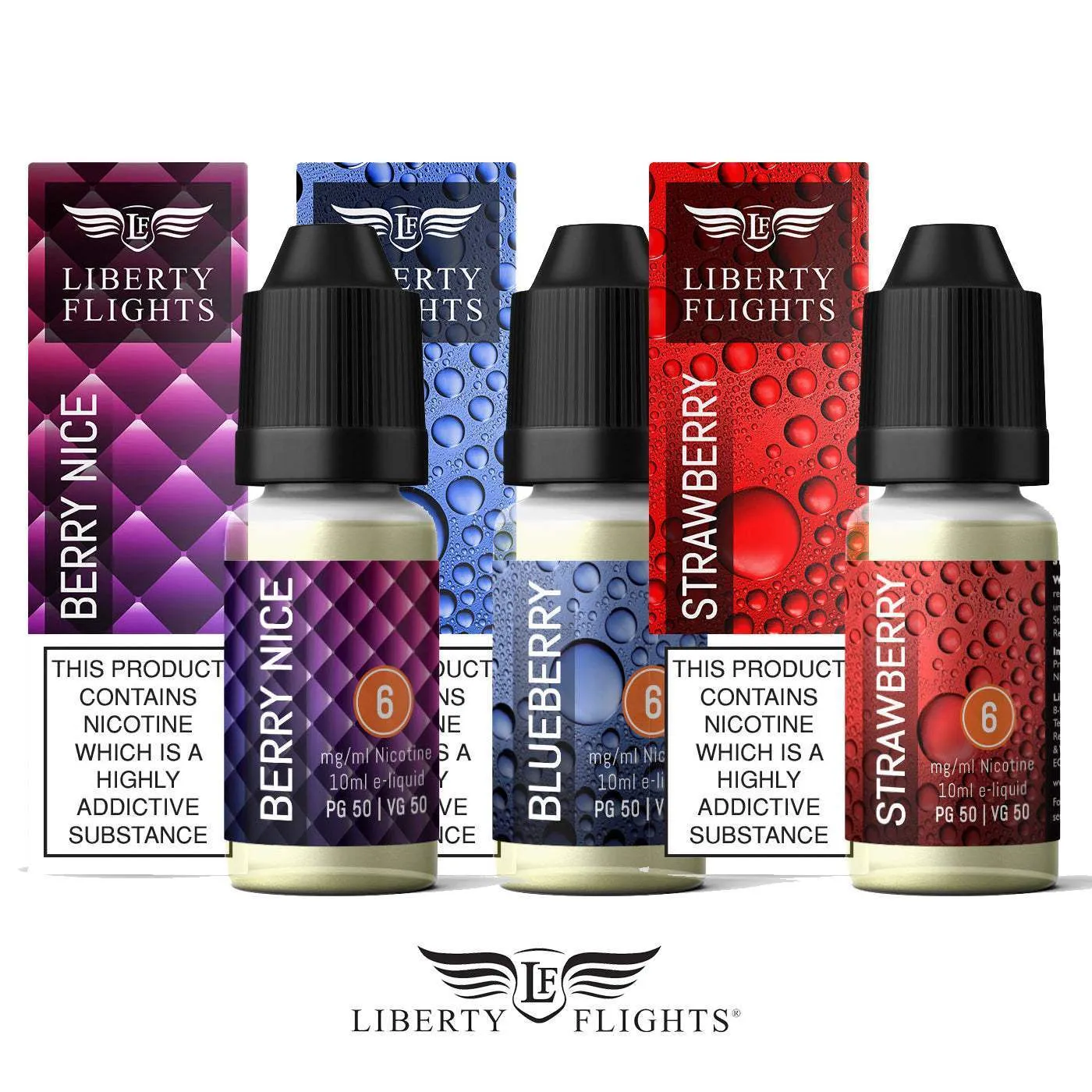 LIBERTY FLIGHTS XO - FRUIT & SWEET FLAVOURS - 10 X 10ML OFFER