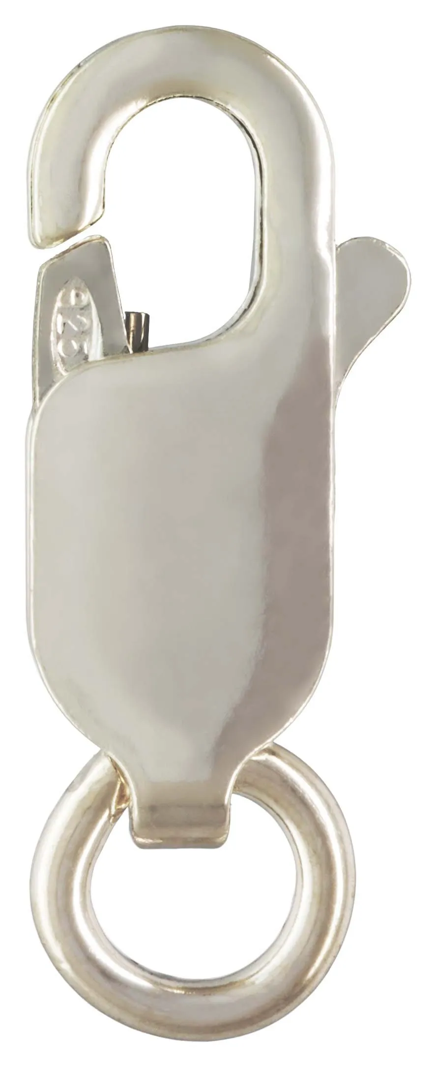 Lobster Claw #3 w/Ring(4.5x12.0mm), Sterling Silver. Made in USA. #5001430R