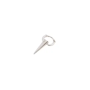 Long Cone Spike Charm on 12mm Hoop Single Earring