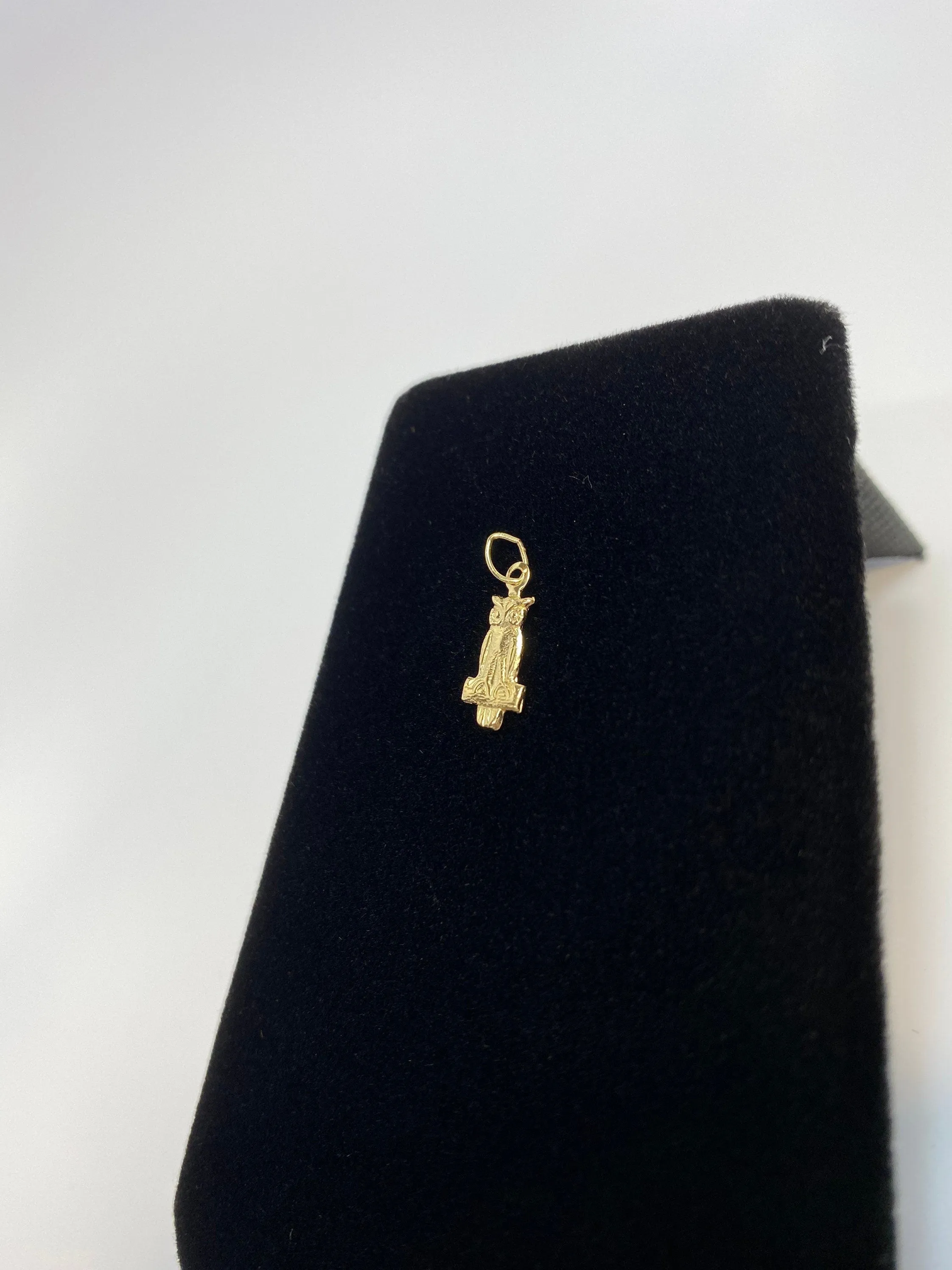 Lovely 14K Gold filled Owl Shaped Charm Findings,(14KGF ) 5mm X 12 mm Sku #251-C