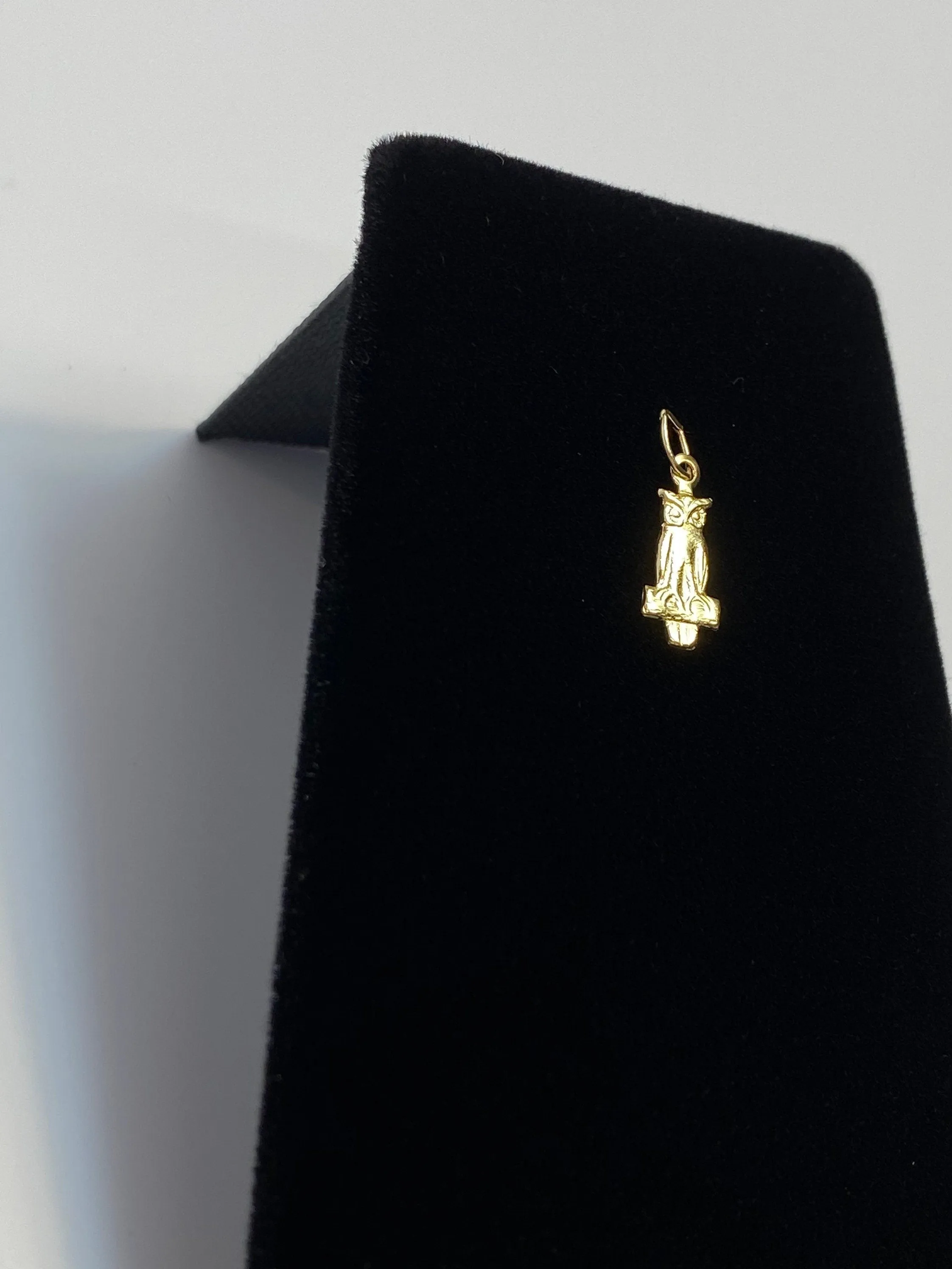 Lovely 14K Gold filled Owl Shaped Charm Findings,(14KGF ) 5mm X 12 mm Sku #251-C