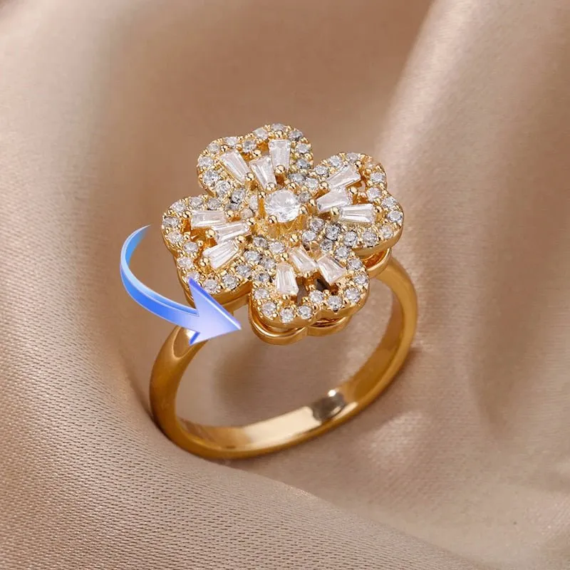 Luxury Four Clover Ring for Women Wedding Jewelry