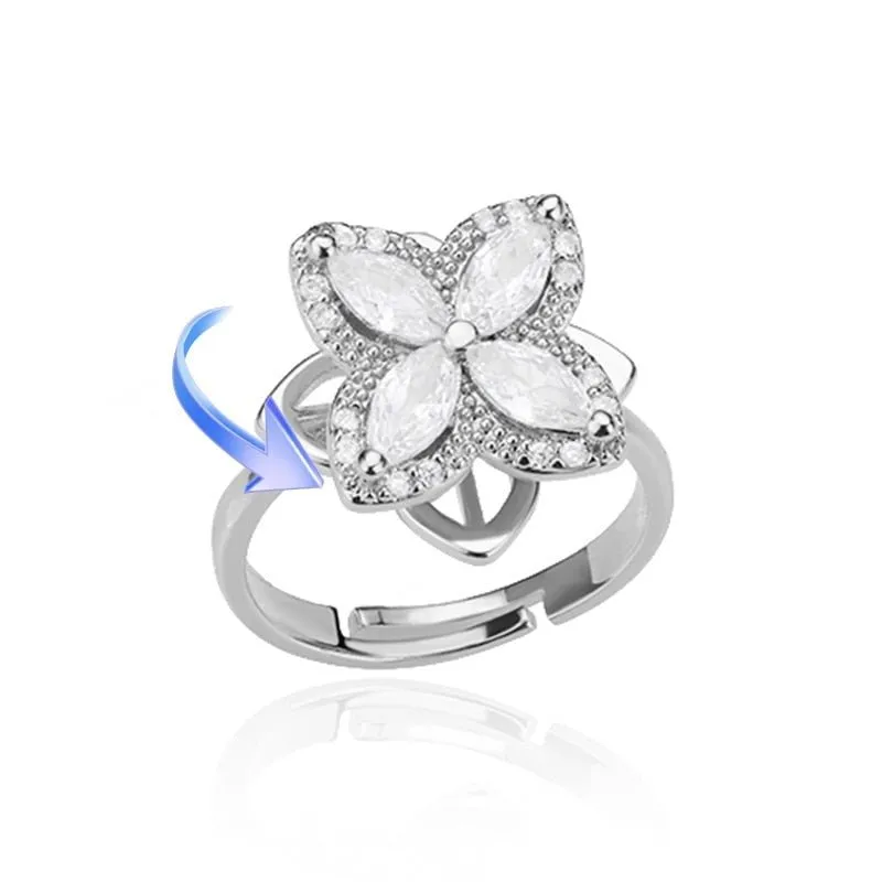 Luxury Four Clover Ring for Women Wedding Jewelry