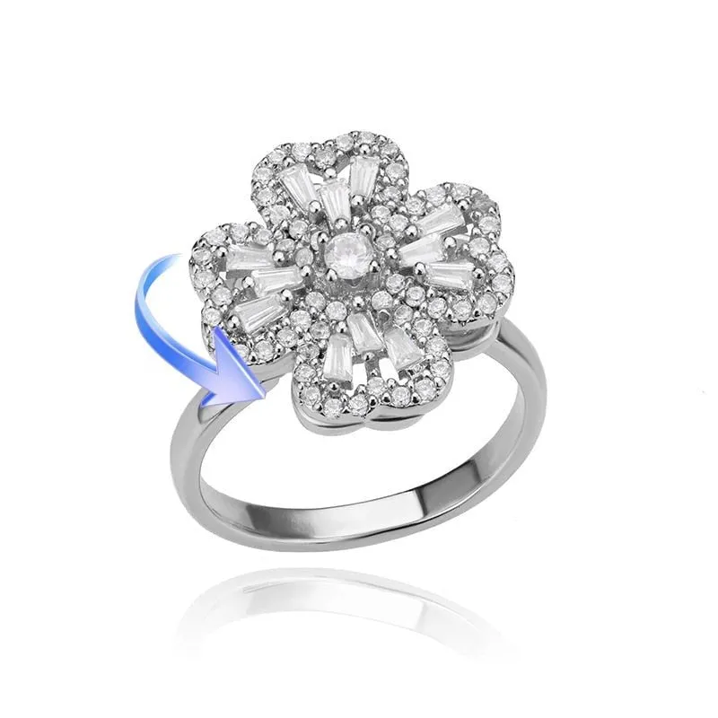 Luxury Four Clover Ring for Women Wedding Jewelry