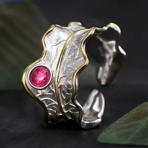 Luxury Leaf Ring 925 Sterling Silver Women's Fine Jewelry