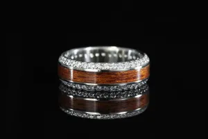 MAHOGANY DIAMOND EDGED RING