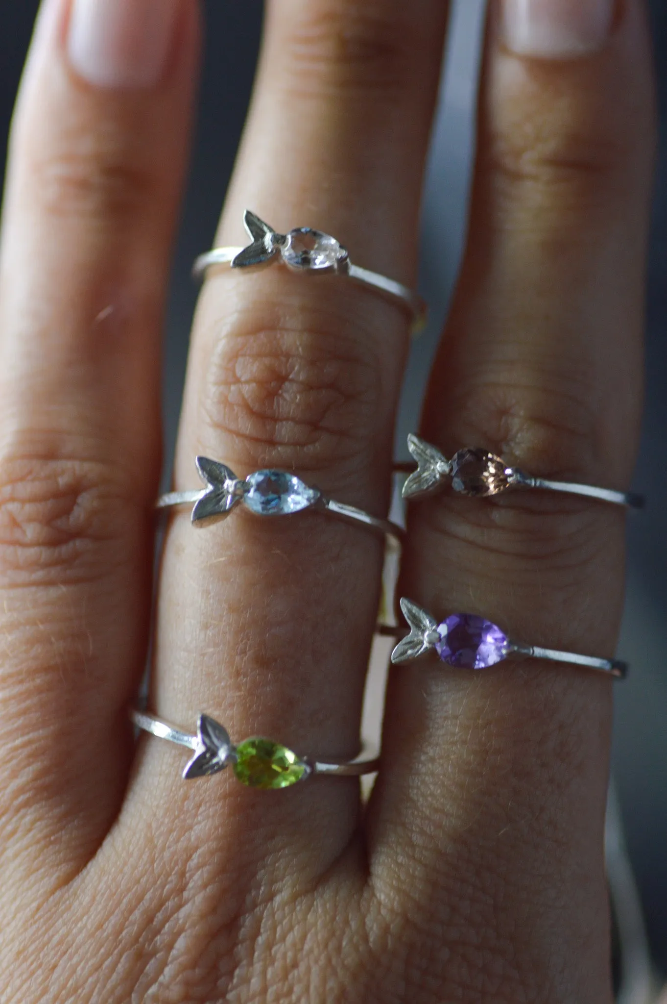 Malu White Sapphire Silver Ring