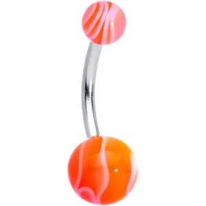 Marble Print Tropical Paradise Bell Ring