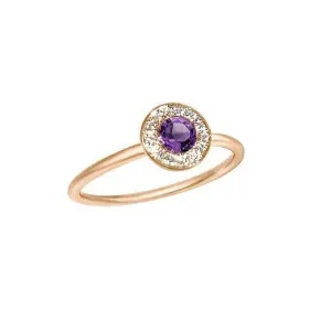 Matthia's & Claire Gemstone Ring with Diamond Halo - More Options Available