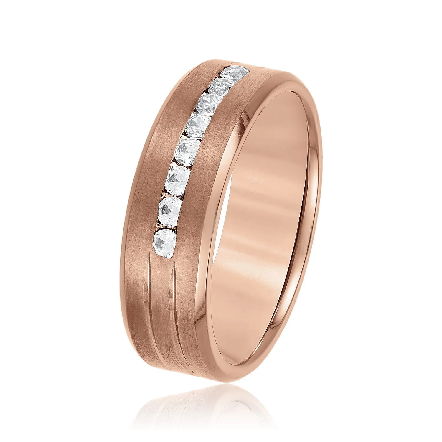 Men's Channel Set Diamond Wedding Band