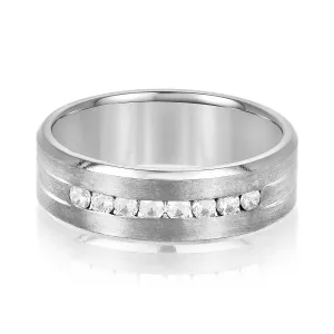 Men's Channel Set Diamond Wedding Band