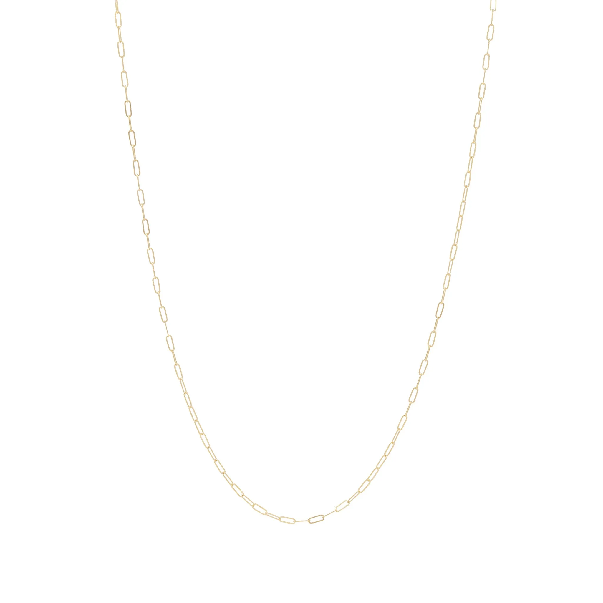 Men's Fine Rectangle Chain Necklace - Gold