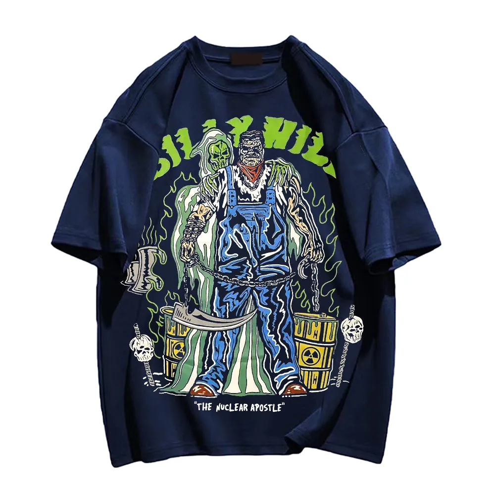 Men's Retro Cartoon Pattern T-shirt