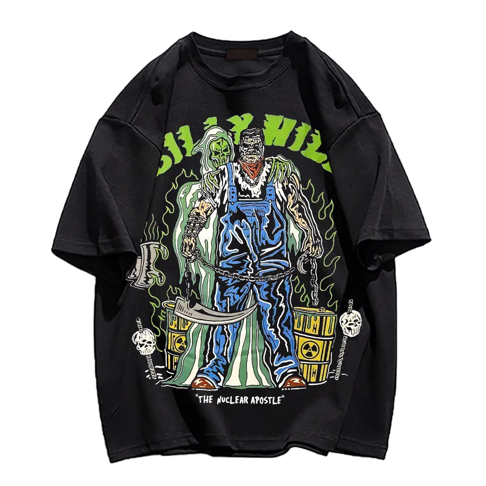 Men's Retro Cartoon Pattern T-shirt