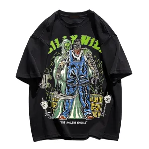 Men's Retro Cartoon Pattern T-shirt