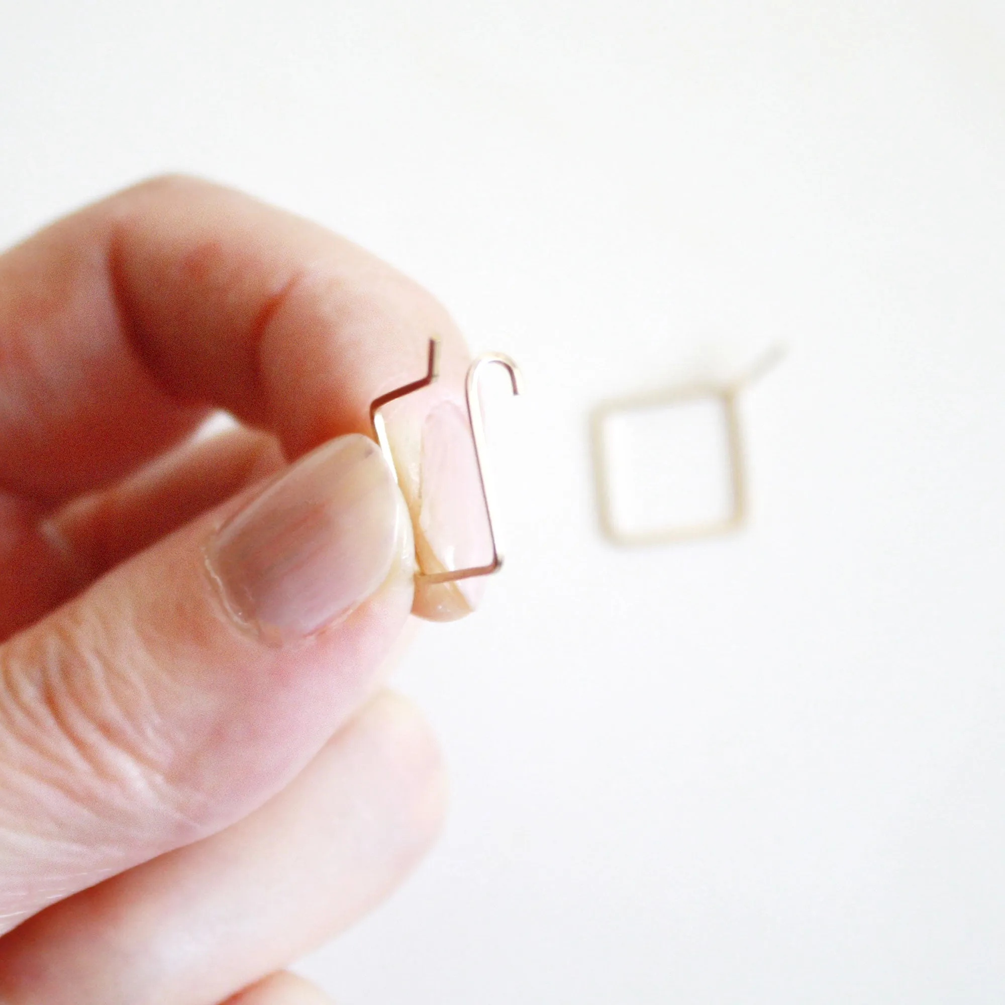 Mini Square Hoop Earrings