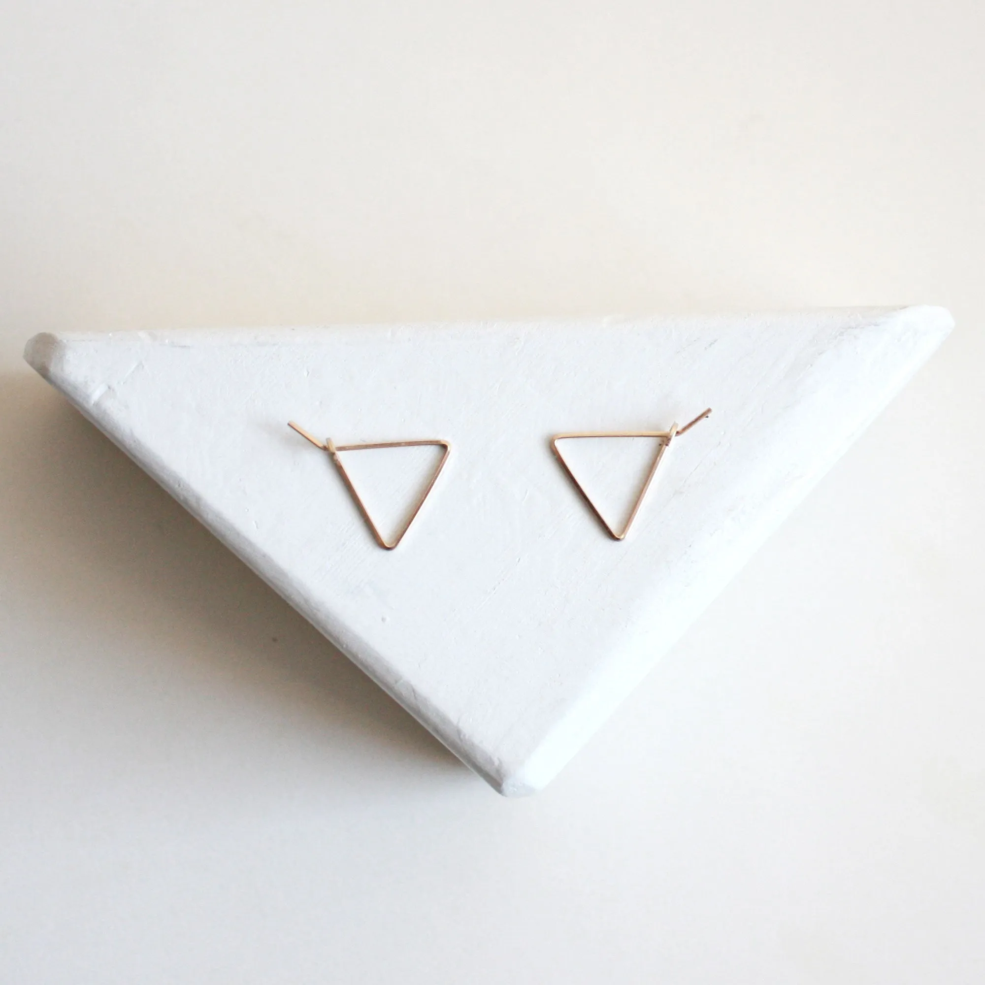 Mini Triangle Hoop Earrings