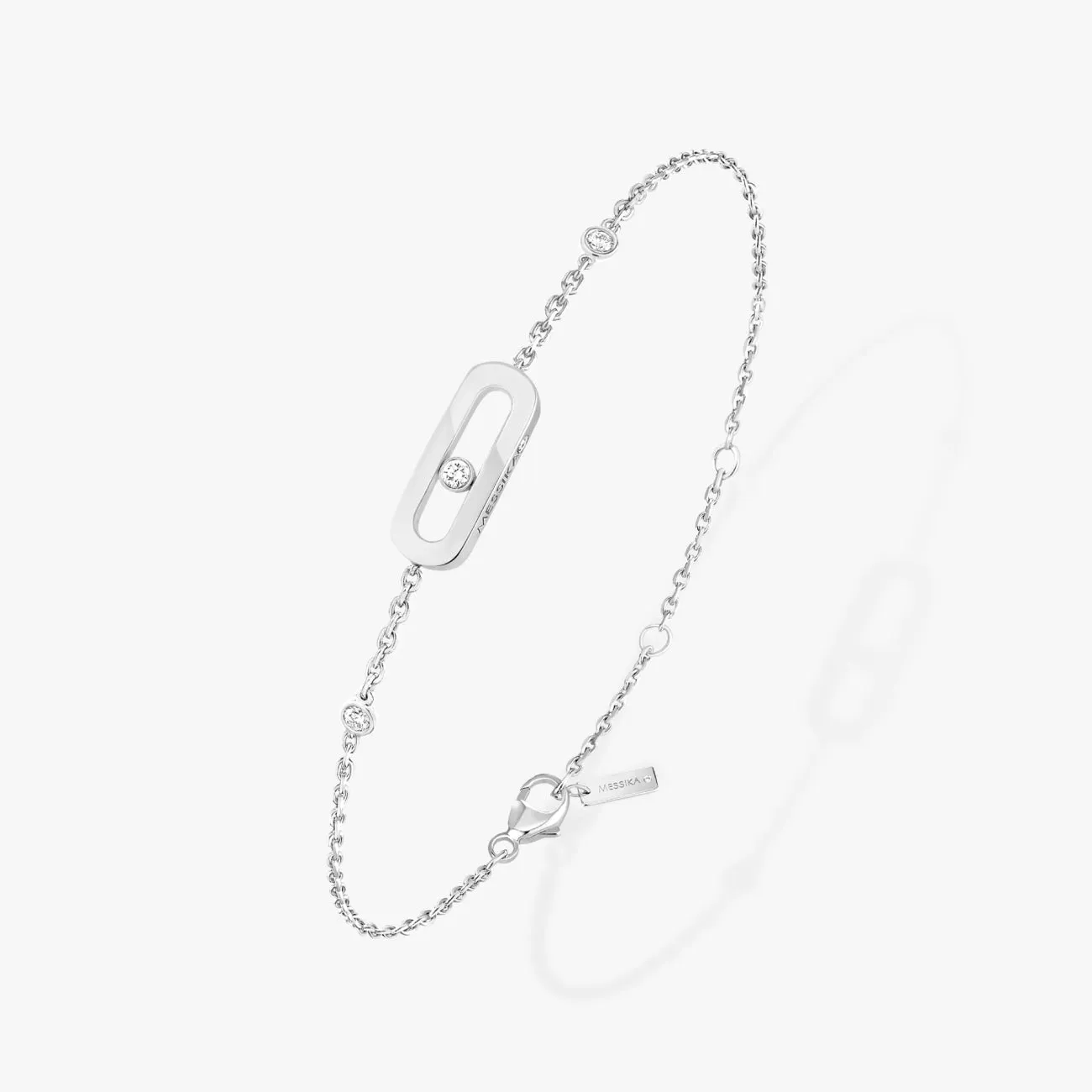Move Uno 18K White Gold Diamond Bracelet