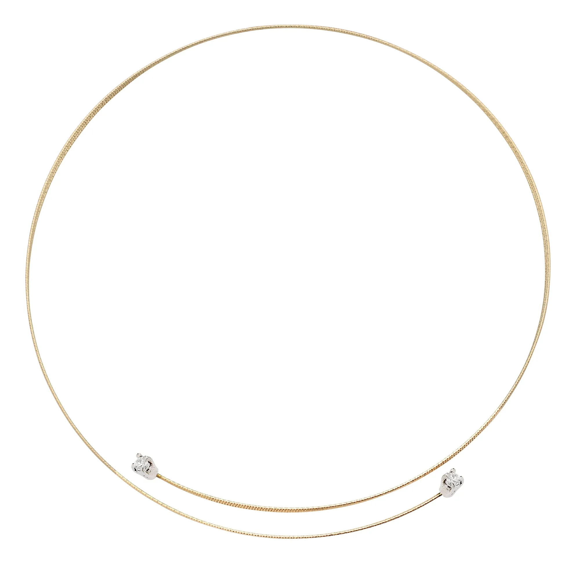 Multi Wire Solitaire Necklace