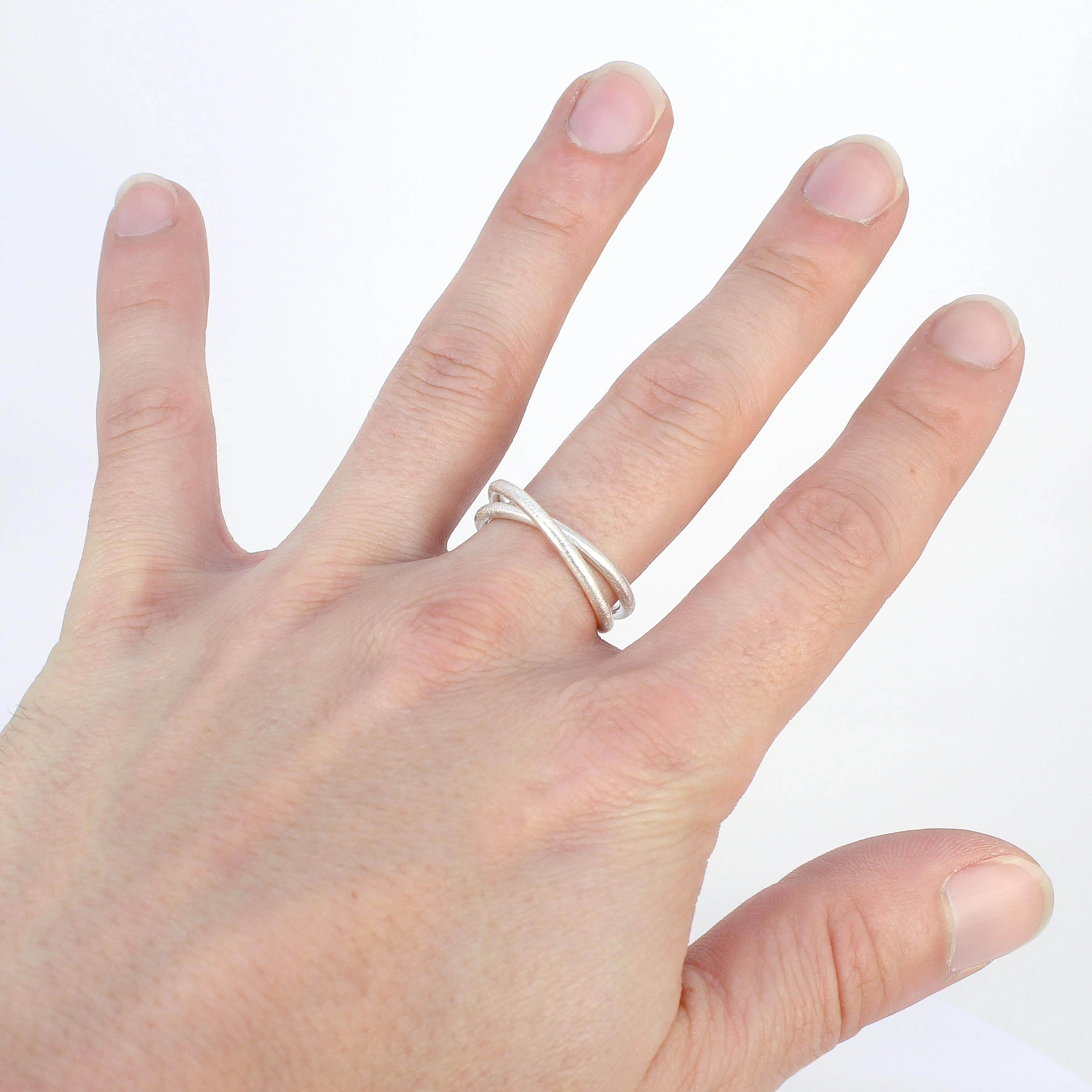 NEW! Double Interlocked Silver Band by Ashley Procopio