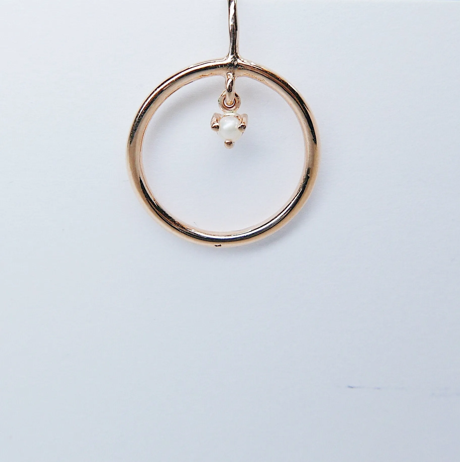 Open Hoop Pearl Earring