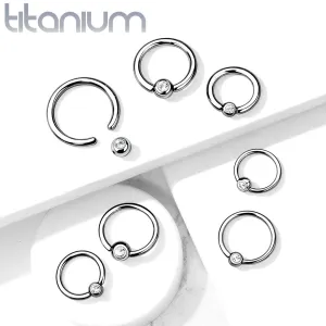Pair Implant Grade Bezel Set CZ Ball Captive Bead Rings Septum Cartilage