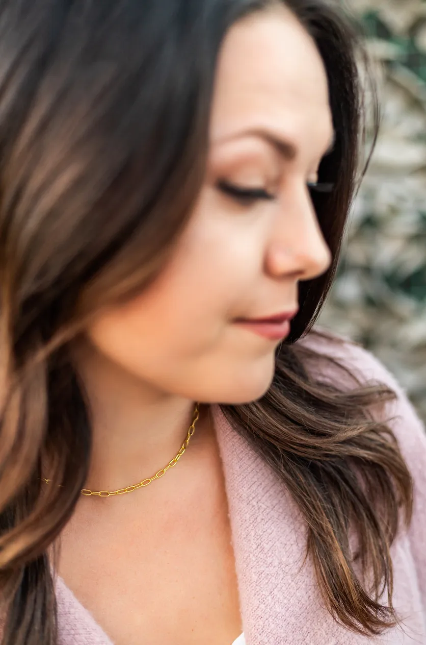 Paperclip Chain Link Necklace